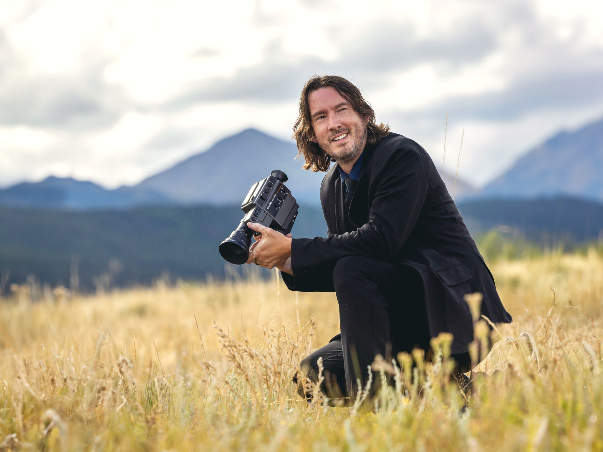 Adam Grumbo with a Super 8 camera