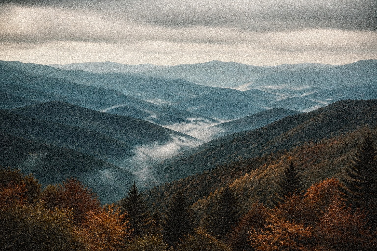 Blue Ridge mountains near Ashford, North Carolina