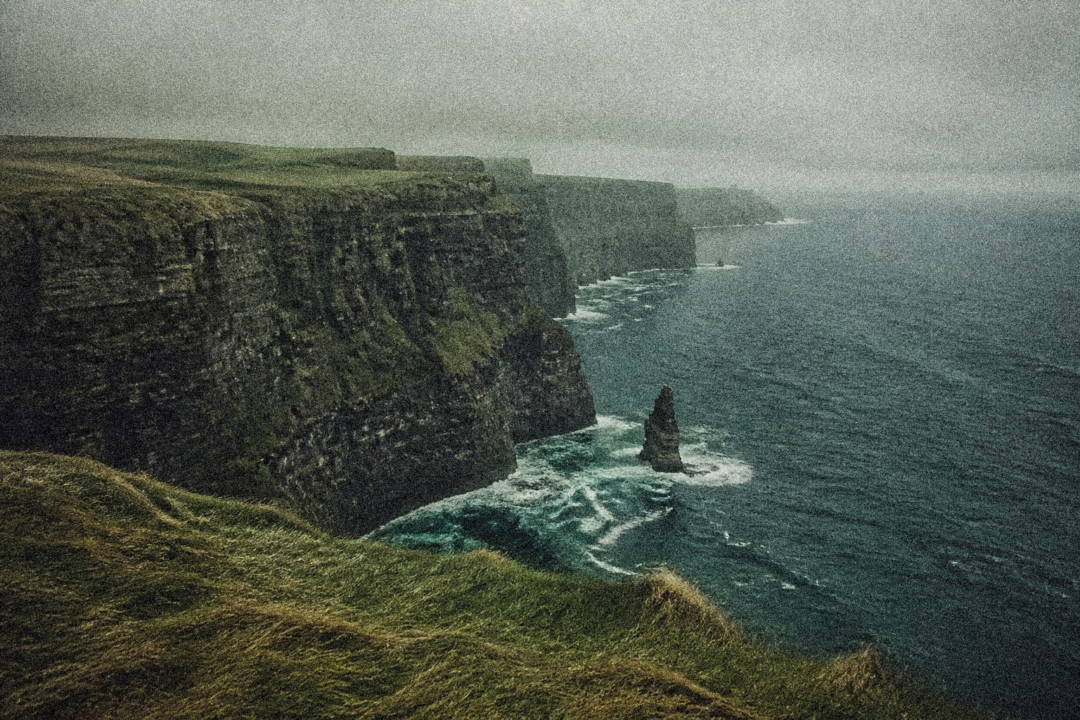 Cliffs of Moher and the Atlantic Ocean
